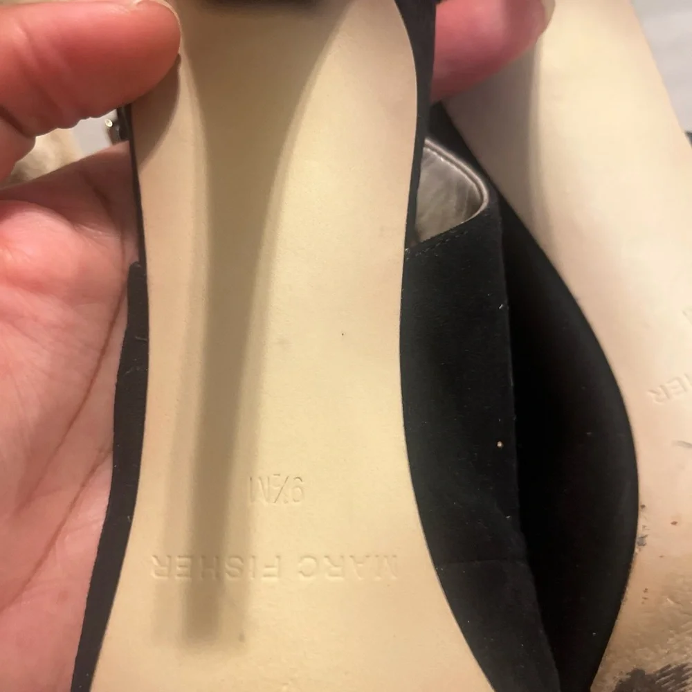 Marc‎ Fisher Black Strappy Heels